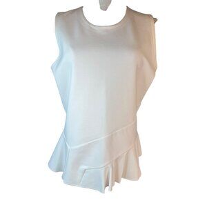 NWT J.Crew Medium Off White Sleeveless Peplum
